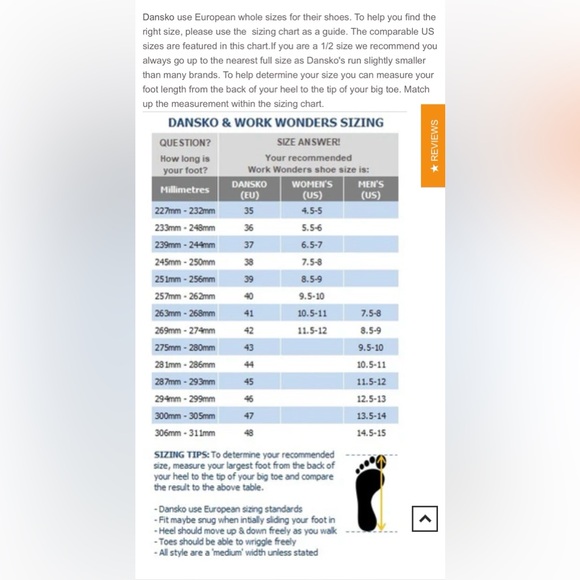 Shoe Size Dansko Sizing Tips Dansko Size Guide 2025